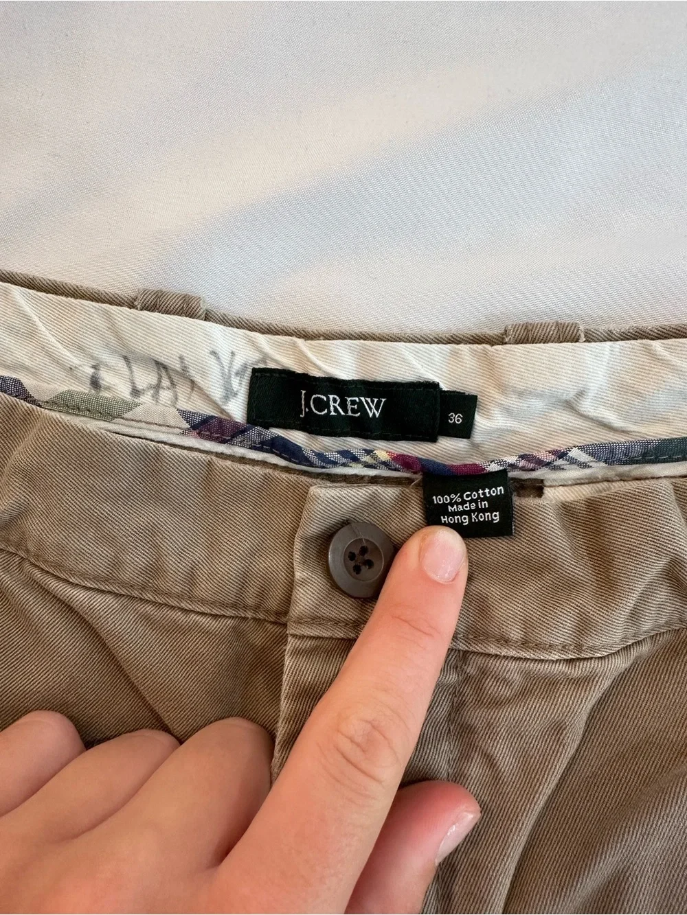 J. Crew Men's Khaki Cotton Chino Shorts - Picture 2 of 6